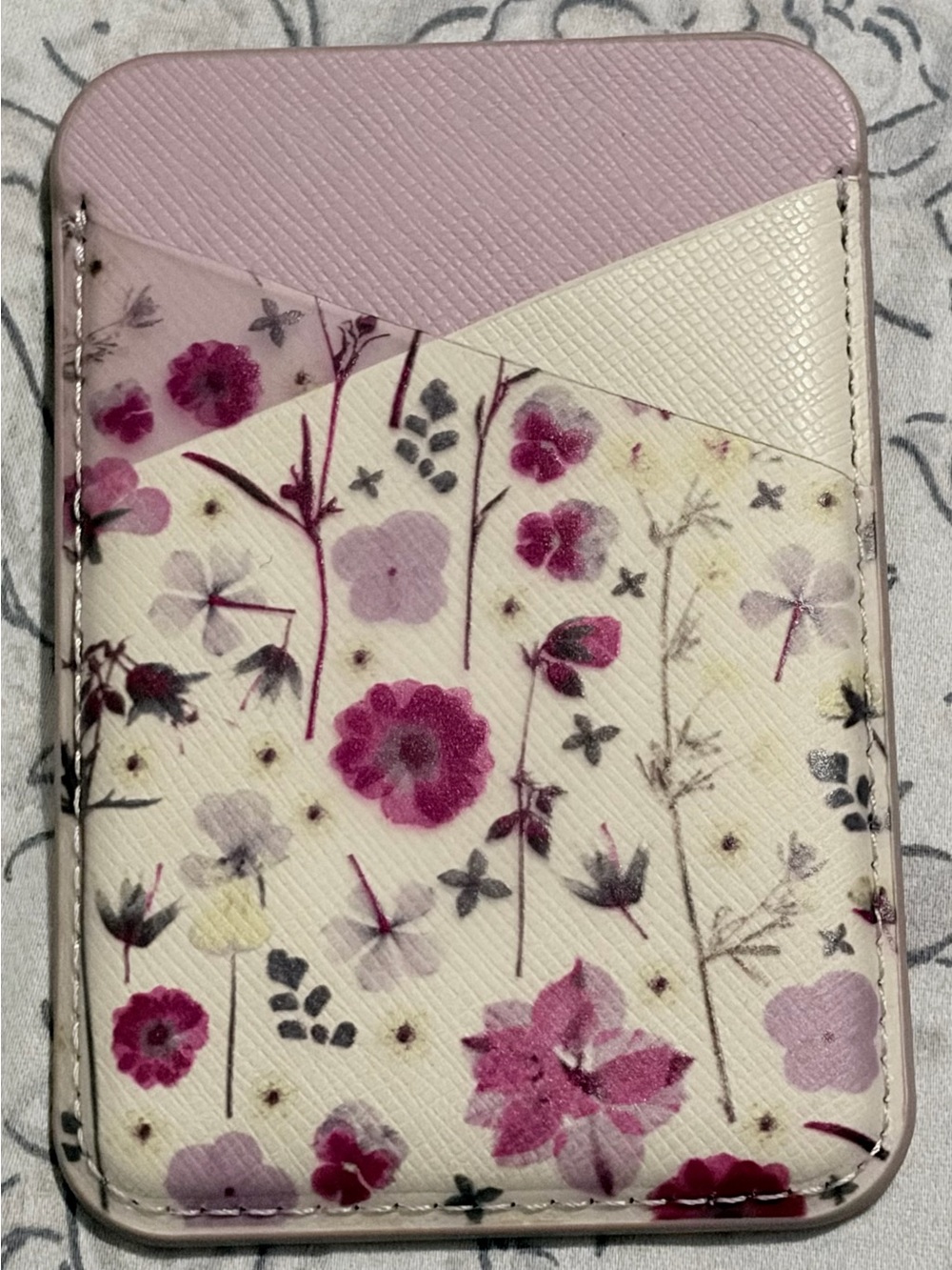 heyday Floral Card Wallet - Pink & Cream- MagSafe Compatible